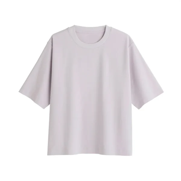 Women's cotton-coated round-sleeved short-sleeved T-shirt
