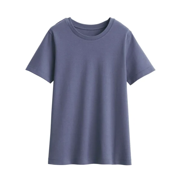 Women's Organic Cotton Sweat Resistant Round Neck Short Sleeve T Shirt