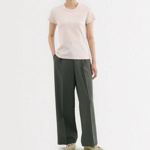 Women's cotton blended anti-sweat round short-sleeved T-shirt - Image 3